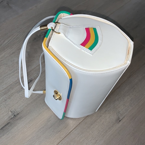 RO-EL Vintage White Structured TurnLock Bag - Picture 4 of 11